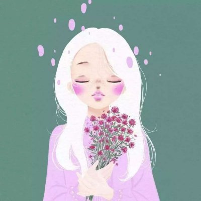 森系文艺卡通手绘头像女生图片