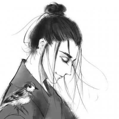 唯美古风男生头像动漫图片