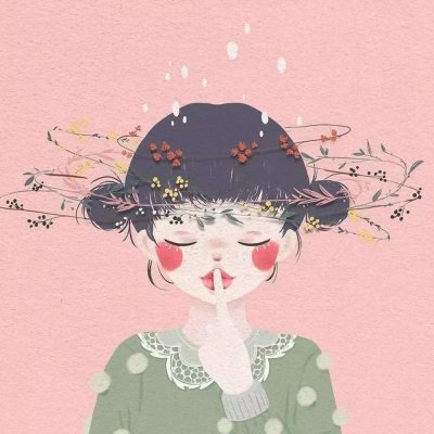 森系文艺卡通手绘头像女生图片