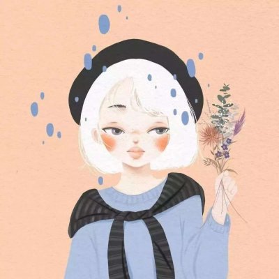 森系文艺卡通手绘头像女生图片