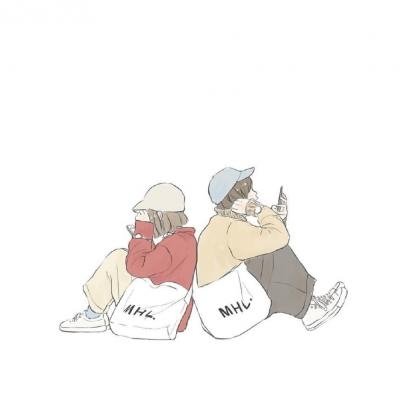 情侣头像卡通漫画两张一对图片