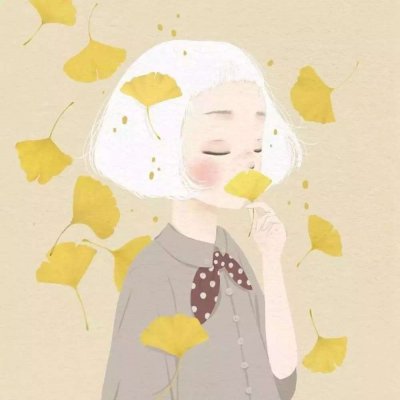 森系文艺卡通手绘头像女生图片